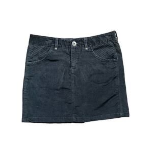 Athleta Black Kaleidoscope Fine Corduroy Stretch Casual Above Knee Mini Skirt 4